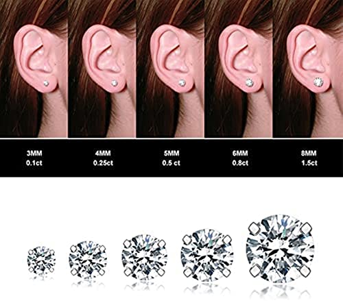 Vvs D Color Near White 2 Tcw Round Brilliant Cut Moissanite Diamond In Prong Setting Solid 14K White Gold Hoop Earrings Engagement Gift For Her Clip On Back (White Gold) #TOP6