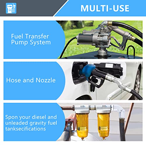 3/4" Fuel Hose Swivel Kit, Heavy-Duty 360° Leak-Proof Zinc Alloy Fuel Hose Adapter, Fuel Swivel Connector for 3/4" NPT Fittings, Ideal for Gasoline Transfer and Diesel Tanks