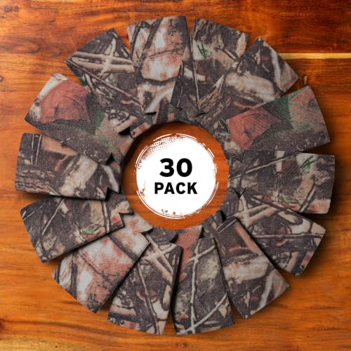Image of Slim Can Cooler Sleeves (30-Pack) Soft Slim Can Koolie for White Claw Seltzer & Slim Beer - HTV Blanks for Vinyl Projects - Skinny Can Koolies Bulk - Tall Can Coolies for Slim Cans (Natural Camo)