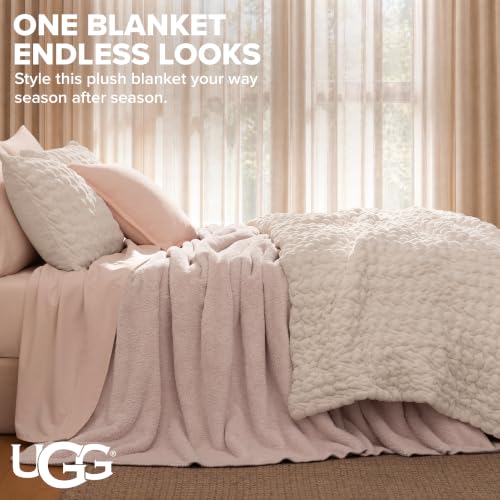 Image of UGG Whitecap King Blanket, Plush Fleece, 110 inch x 90 inch, Pink
