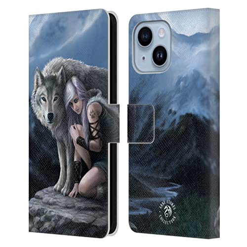 Étui cuir loup Anne Stokes iPhone 14 Plus pour le quotidien