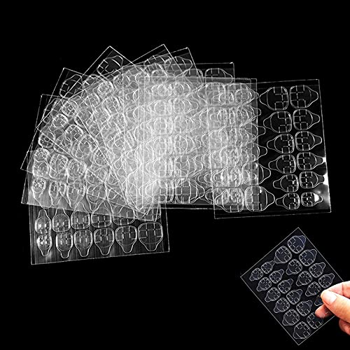 SUNJIOR 360 piezas Sticker Pegamento de uñas Artificiales, Consejos de Uñas Falsas Herramientas de Manicura para Accesorios de Arte de Uñas Transparente Adhesivas