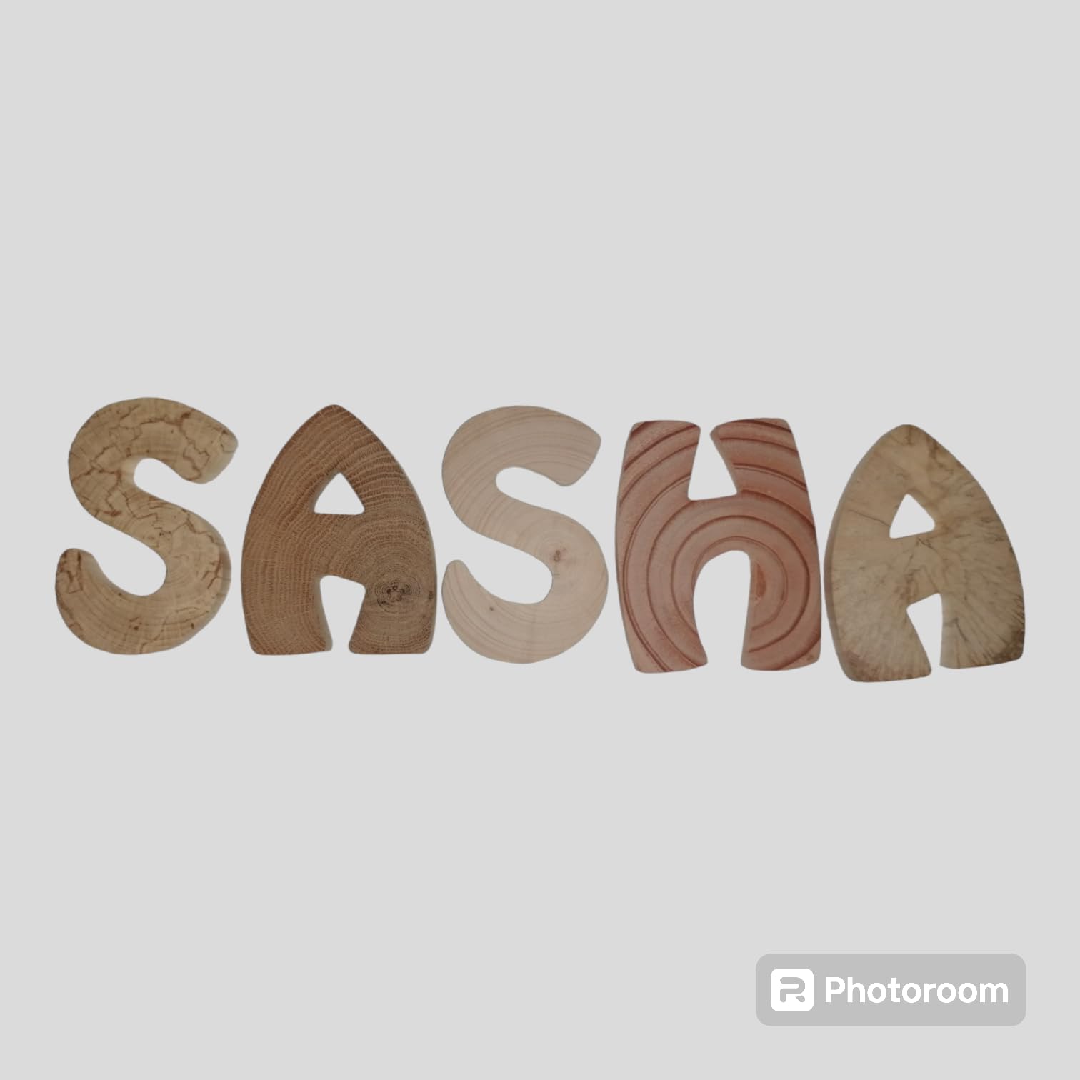 Prénom personnalisé en bois massif naturel pour chambre d'enfant, cadeau de naissance personnalisé, lettres en bois, prénom pour porte de chambre