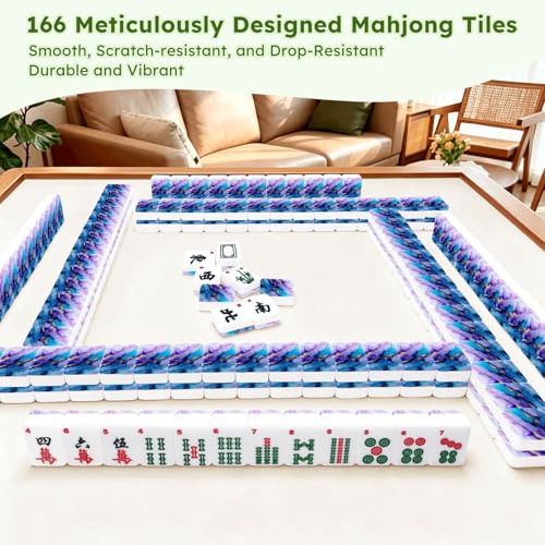 Juego de Mahjong Americano con 166 piezas acrílicas miniatura 7