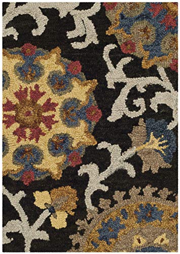 SAFAVIEH Blossom Collection Accent Rug - 2' x 3', Charcoal