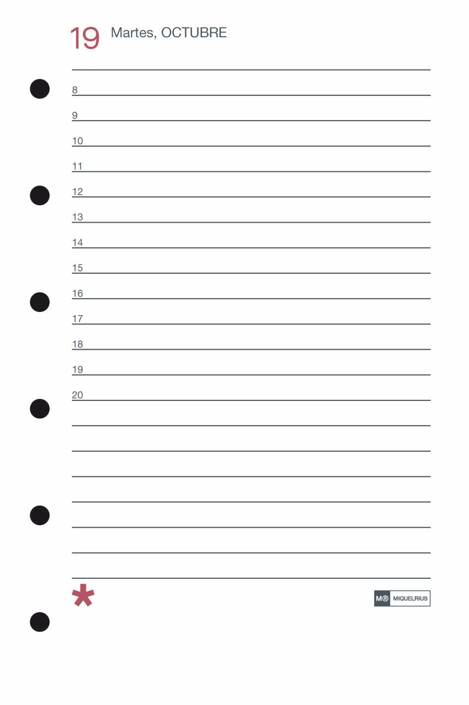 Miquelrius - 2024 Comprehensive Annual Agenda Refill, Day Page, Caddy Size 80 x 120 mm, Spanish, Portuguese and English - Image 2