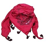 100% Viskose Alpenflüstern Dreiecks-Trachtentuch Hirsch pink-fuchsia ATX026