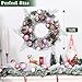 Christmas Wreath Decor - 16'' Christmas Wreaths for Front Door with Christmas Ball Ornaments Pine Cones Pine Needles Berries, Pink Christmas Door Wreath for Home Front Door Wall Christmas Decorations