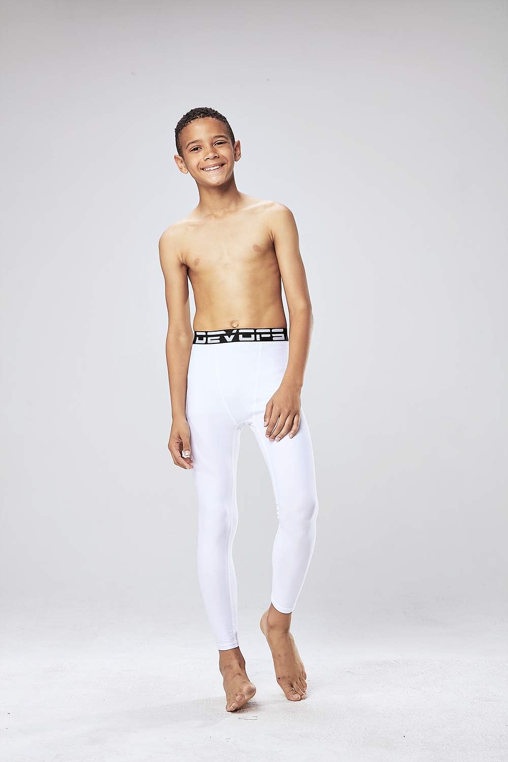 DEVOPS Boys 2~3 Pack UPF 50+ Compression Tights Sport Leggings & Shirt - Image 6