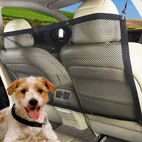 VICASKY 2Pcs Cão Carro Net Barreira Pet Automotivo Crianças Cão Barreira Barreira Net de Volta Assen