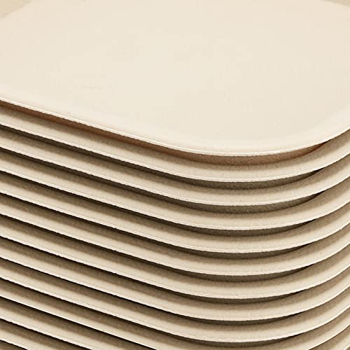 Muklei 15 Pack 6 Inch Square Resin Plant Saucer, Heavy Duty Thick Plant Saucer Plastic Drip Tray For Outdoor And Indoor Plants, Beige #TOP3