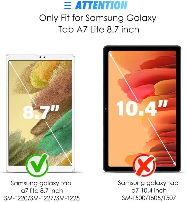 3 Pack SPARIN Screen Protector for Samsung Galaxy Tab A7 Lite 8.7 inch Tempered Glass/Scratch Resistant/Easy Installation (Model Number:SM - T220/T225)