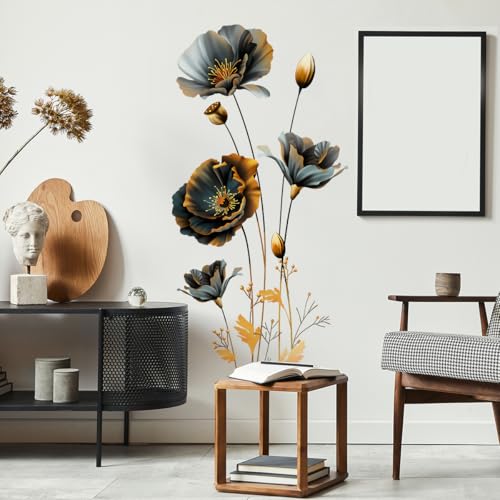 Vinilo decorativo floral moderno 3D grande miniatura 1