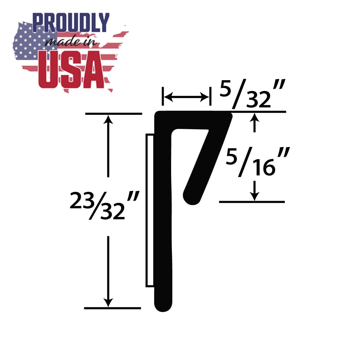 Outwater Plastic J Channel Fits Material 1/8 Inch Thick Silver PVC Cap Moulding with Adhesive 8 Foot Length Commercial Pack (Pack of 25, 200 Feet Total)