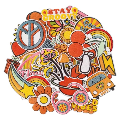 ZESION Stay Groovy Girl Iron on Patches, para chapéus, roupas, jeans, calças, jaquetas, reparo e dec