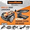 Robot Tondeuse Autonome 18V sans Fil périmétrique avec Station de Charge et Garage - Max 400m²