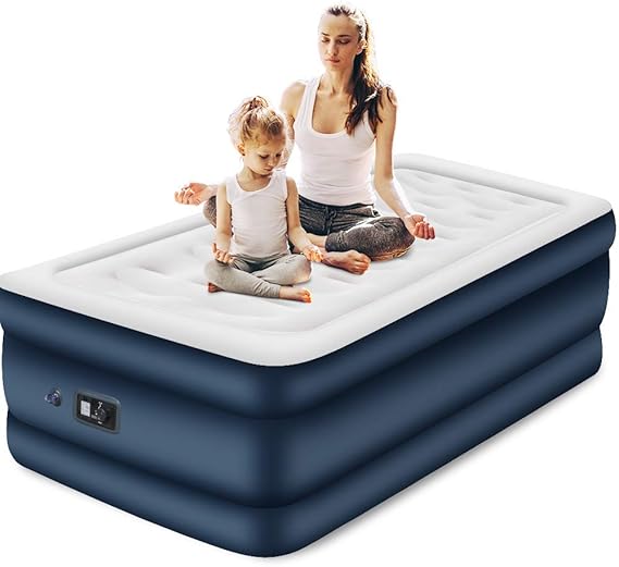 inflatable double bed with electric pump