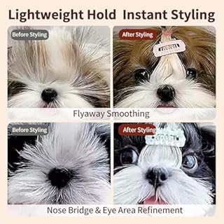 MANON ROSA Pet Styling Gel Facial Hair Care Kit - Hypoallergenic Grooming Set for Eyelashes & Nose Stray Hairs, Safe Formula for Yorkie Maltese Schnauzer Small Long-Haired Dogs Cats (2 Tubes)