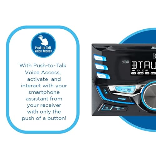 Jensen Mpr420 7 Character Lcd Double Din Car Stereo Radio | Push To Talk Assistant | Bluetooth Hands Free Calling & Music Streaming | Am/Fm Radio | Usb Playback & Charging | Not A Cd Player #TOP3