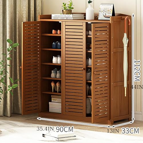Meuble à chaussures pour petit espace solution de rangement étroit en bambou - 3