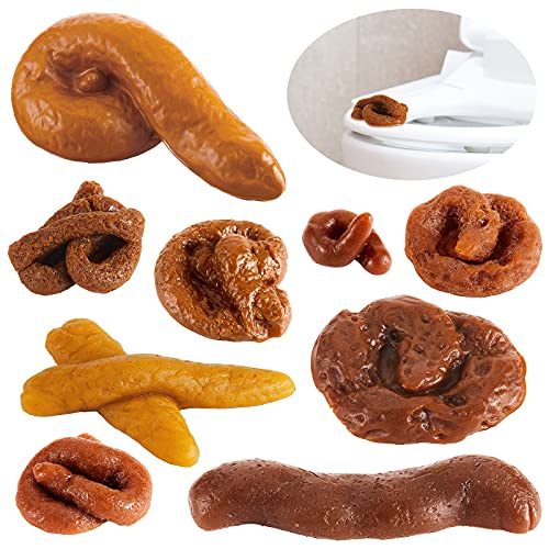 10 Pieces Fake Poop Realistic Fake Turd Novelty Floating Fake Poop Toys for April Fools' Day Prank, 10 Different Shapes 10 Pieces Fake Poop Realistic Fake Turd Novelty Floating Fake Poop Toys for April Fools' Day Prank, 10 Different Shapes