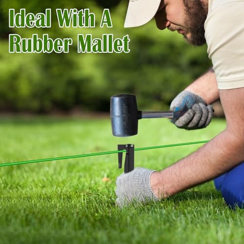 GROFIS 100 Stück Erdnägel für Mähroboter Begrenzungskabel, Haken Erdanker aus Stabile PP, Erdnägel Heringe Erdspieße Nagel für Rasenroboter Begrenzungsdraht Zelt Camping,... – Bild 6