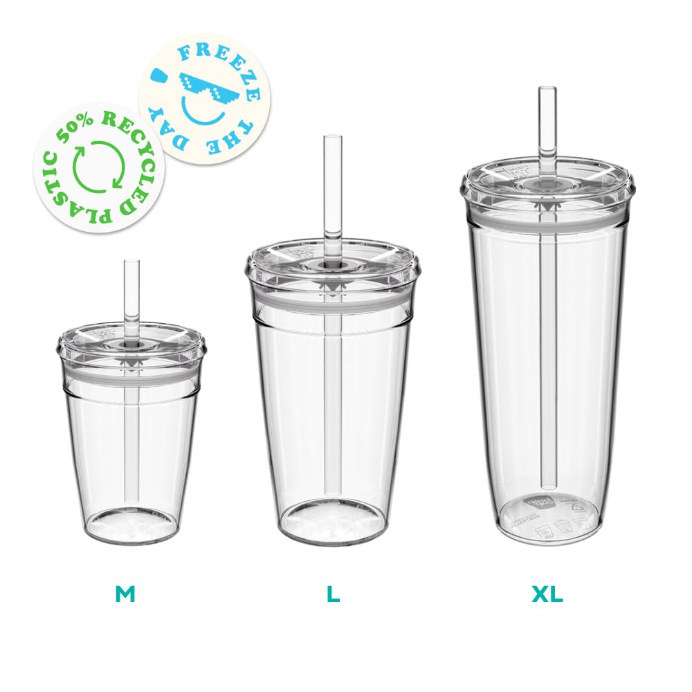KeepCup Cold Cup - Clear Plastic, Reusable Ice Coffee Cup with Lid and Straw - Extra Large 20oz (590ml), 20 oz - Image 4