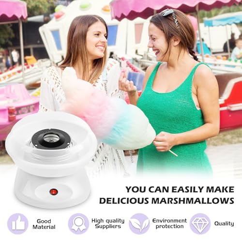 Zuckerwattemaschine, Retro Cotton Candy Machine 450 W, Zuckerwatte Maschine, Zuckerwattemaschinen Für Zuhause Mit Messlöffel, Bonbonstäbchen, Zehn Stöcke (Weiß) – Bild 7