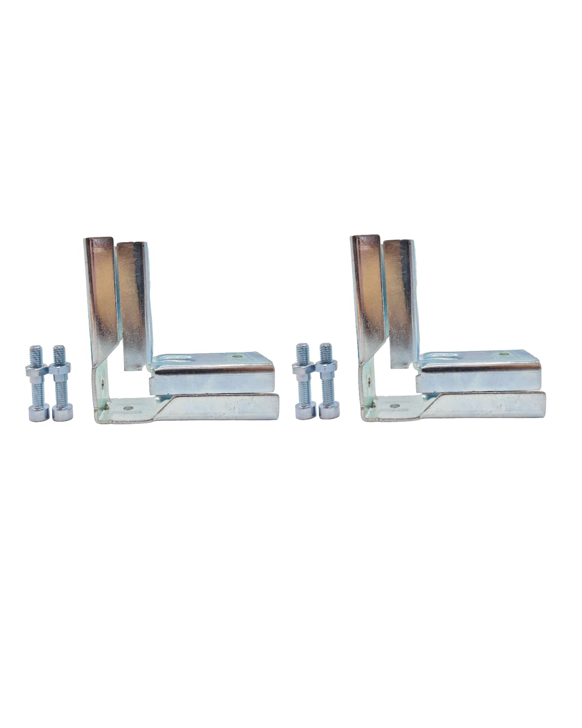 2 Pcs 3 Way L Square Tube Connector,Structural Split Pipe Connectors 90 Degree End Rails Clamp Steel Corner Pipe Fittings for DIY Shelf Garden Support