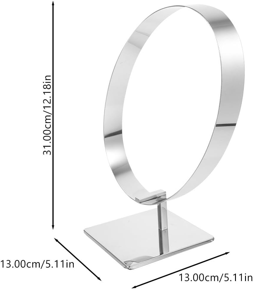 BESTonZON Belt Display Rack, Stainless Steel Table Belt Showing Shelf, Space-saving Waist Stand for Stores, Silver Color, 12. 20 X 5. 11 X 5. 11 Inch