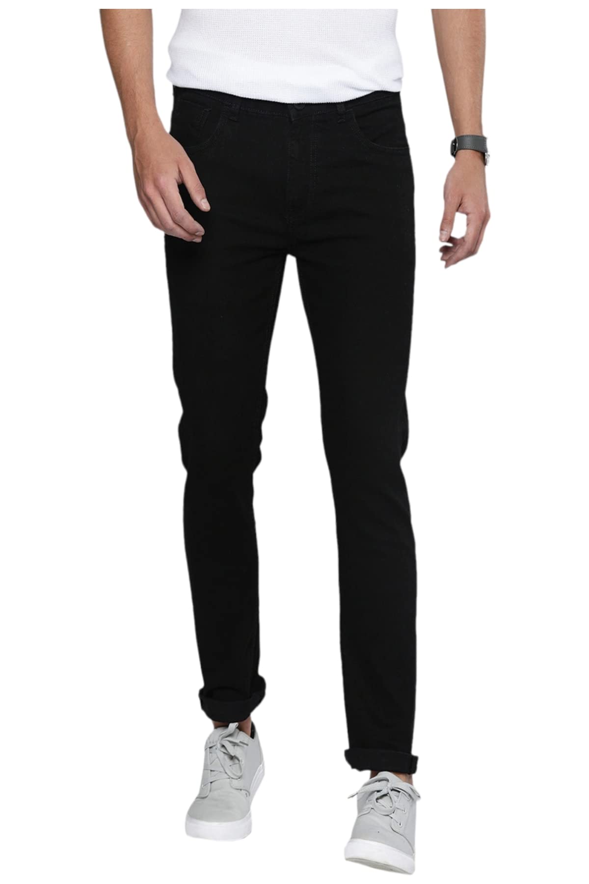lawson Mens Clasic Cool Slim-Fit Black Jeans-picture-44