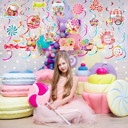 40Pcs Sweet Candyland Birthday Decorations