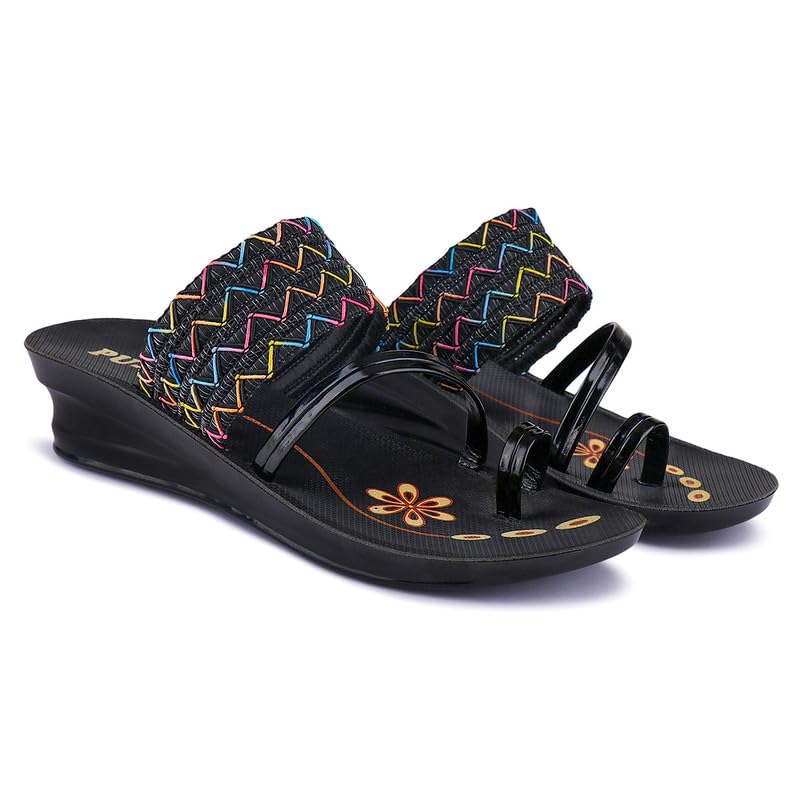 DRACKFOOT Lightweight Classic Clogs || Sandals with Slider for Women-Women(PU)-1952-7 Black (B0D8ZPLC6T) Amazon Price History, Amazon Price Tracker