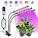 Produktbild Pflanzenlampe Automatische Zeitschaltuhr 4H/8H/12H - Semlos LED Vollspektrum Pflanzenlicht Dimmbar 8 Lichtstärken, Auto-On/Off-Wachstumslampe für Zimmerpflanzen