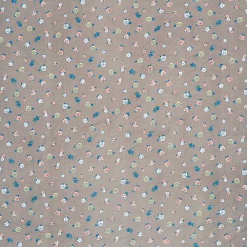 Image of RD TREND Presents Luxurious Glace Cotton Super Soft 210 TC 360 Elastic Fitted Bedsheets Single Bed Size (72 x 48 x 8 Inch) with 1 Pillow Cover Size (28 x18), Color- Beige, Floral