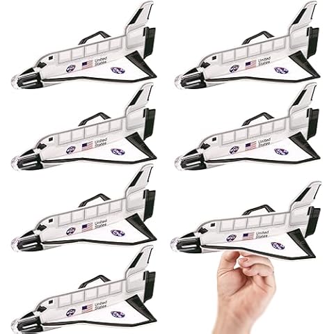 Srenta Space Shuttle Space Party Favors - Set of 24 Flying Toys for Space Birthday Decorations - Space Shuttle Gliders Foam Toy for Outer Space Party Favors Birthday Party Supplies Indoor and Outdoor Cover
