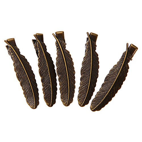 FACILLA® 5 Bronze Brass Prong Alligator Barrette Hair Clip 0.5"