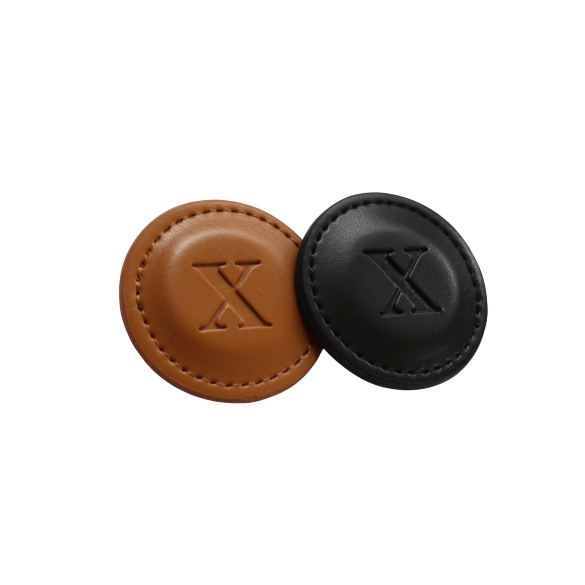 THOM Personalized Golf Marker A-Z, (Set of 2) for Golfers - Magnetic Ball Marker Handmade with 100% Vegan Leather - Fun Golf Stuff for Men -