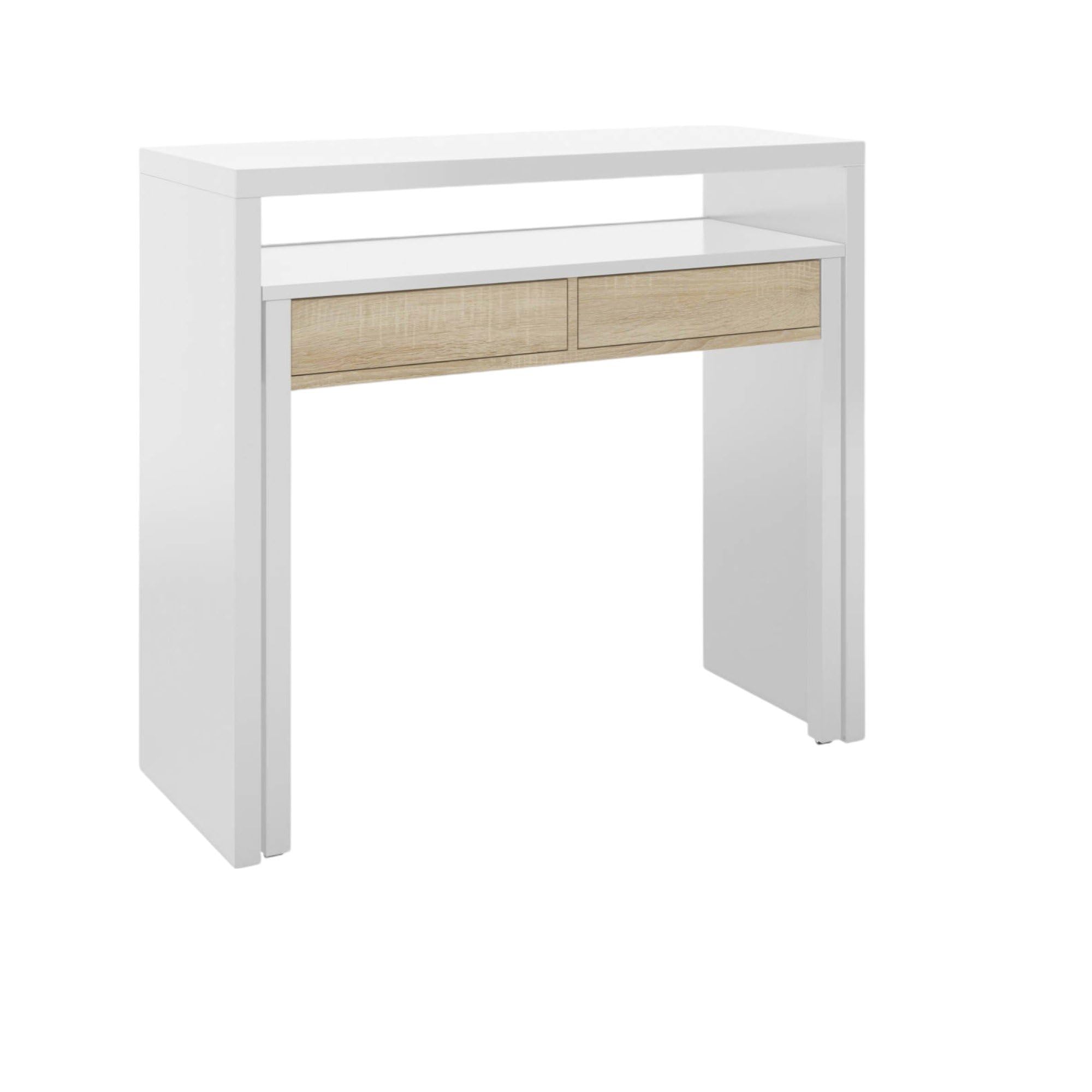 Habitdesign - MOD. 004582BO - Scrivania Estensibile, Dimensioni:98,5 x 87,5 x 36/70 cm di profondità.
