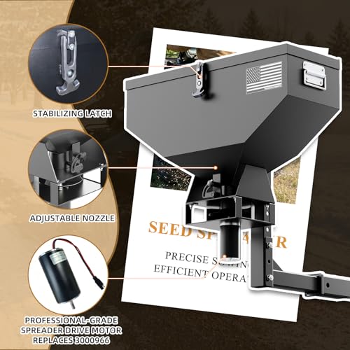 Image of 200lb ATV Seed Spreader, 12V Adjustable All Season Spreader