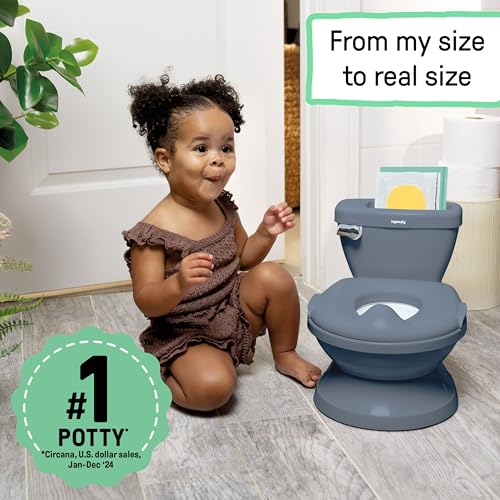 image for Ingenuity My Size Potty Pro in Blue, Infant Potty Training Toilet, Lif