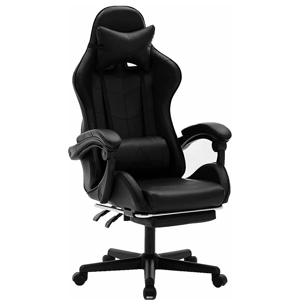 Karnak Gaming Chair Ergonomic Executive PUBG-3D 360° Rolling Swivel Reclining Computer Chair PU Leather Adjustable Height with Headrest Pillow Cushion & Lumber Support Back, Premium Foam KC366