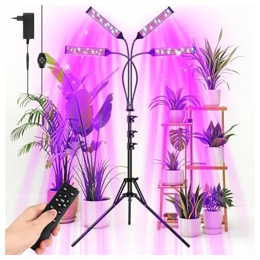 LED-Pflanzenlichtstreifen, CUPAN Vollspektrum-Wachstumslichter für Zimmerpflanzen mit Auto ON & Off Timer, 10 dimmbare Stufen, 144 LEDs Pflanzenwachstumslampen 3er Pack 17 Pflanzenlampe LED Vollspektrum 4 Köpfe Grow Light 3 Lichter Modi und 9 Arten von Helligkeit Wachstumslampen Pflanzenleuchte Pflanzenlicht LED mit Zeitschaltuhr 3/9/12 Std Höhenverstellbare (A)