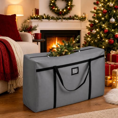 Image of Christmas Tree Storage Bag, Fits 4 /5 Ft Artificial Trees, Grey