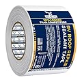 Buck RV Roof Sealant Tape – 4 Inch x 55ft, 40 Mil – Waterproof RV Tape for Roof Repair, Seams, Skylights, Vents & Window Leaks on Camper, Trailer & Boat, UV Resistant & Weatherproof, White, 1 Pack