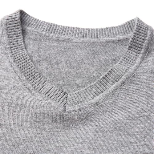 Solid Color Casual Simple Classic V-Neck Slim Multi-Color Business Men's Sweater2