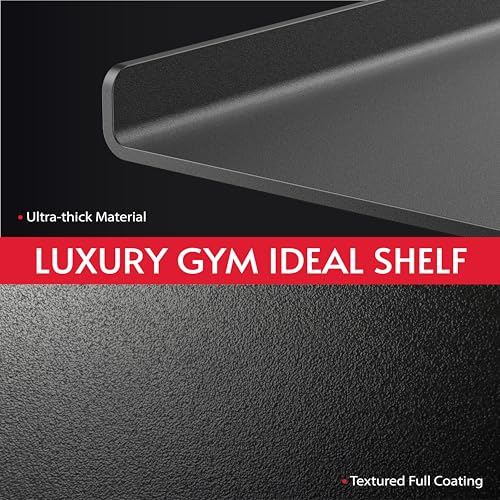 Home Gym Storage Shelf Only, Adjustable Gym Equipment Organizer Wall Mounted with 1 Board, Yoga Mat Holder, Storage Rack Compatible with Peloton Shoes & Mat, Shelf for Home Training Accessories - Image 5
