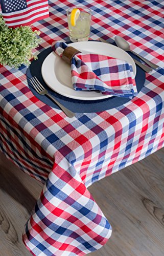 DII-4th-of-July-Tabletop-Collection-Tablecloth-60×84-Red-White-Blue-Check DII 4th of July Tabletop Collection Tablecloth 60×84 Red White Blue Check