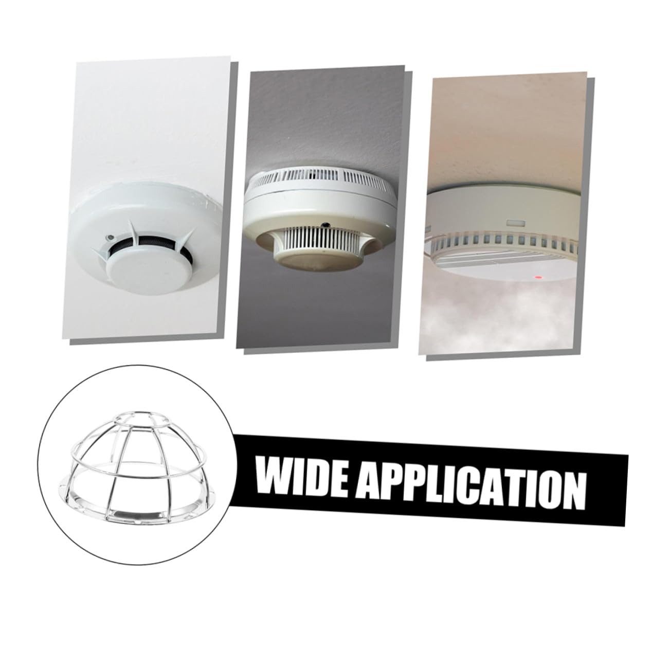 10 Piezas Protectora para de Humo Jaula de Acero Inoxidable Resistente Antiviento para Alarmas de Incendios Protección Duradera para Detectores Accesorio Esencial para Seguridad