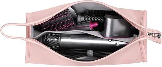 HENGSI Travel Bag for Dyson Airwrap Long/Supersonic Hair Dryer & Accessories, pink, Modern